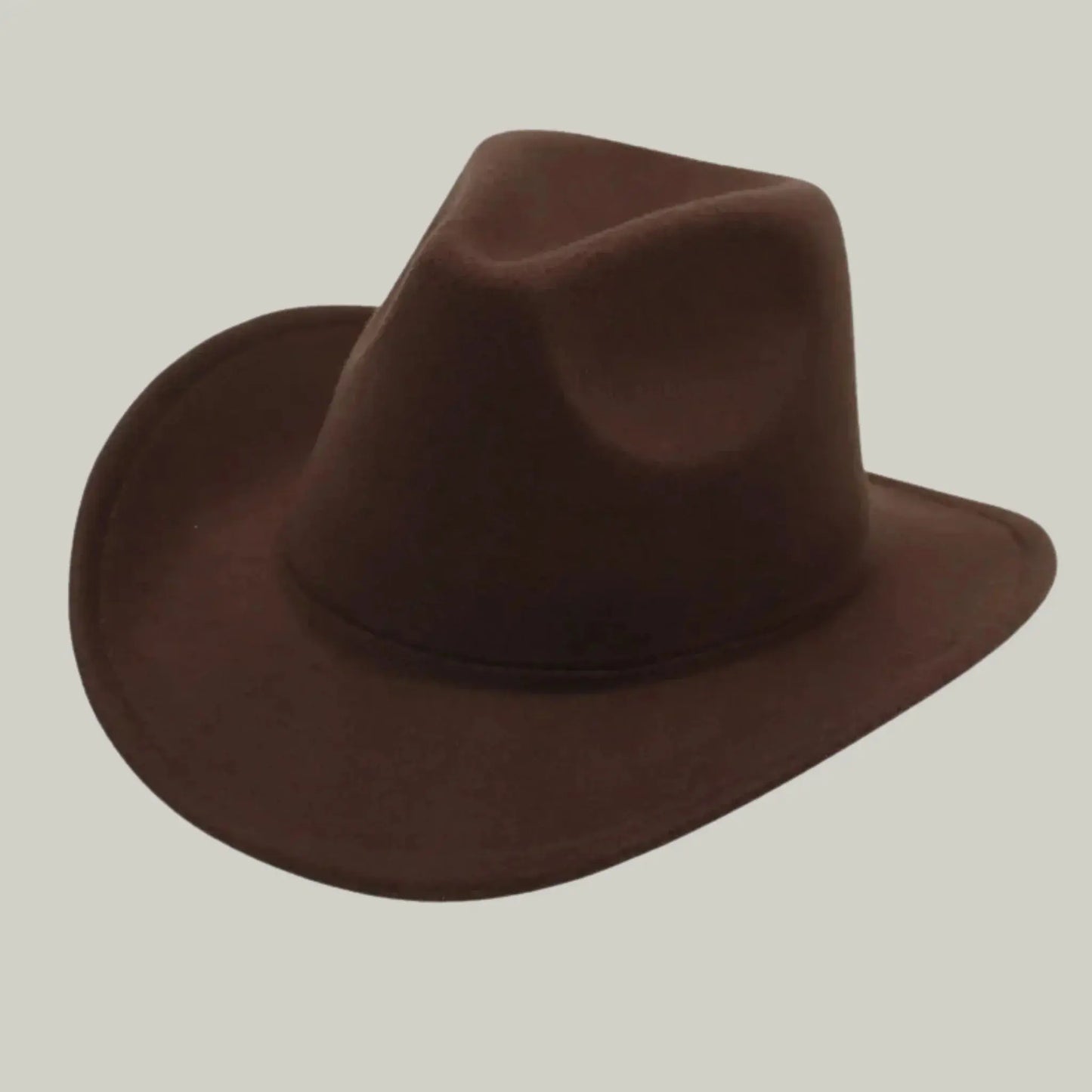 Chapeau Cowboy Marron Mixte Uni Feutre Maison Shelby