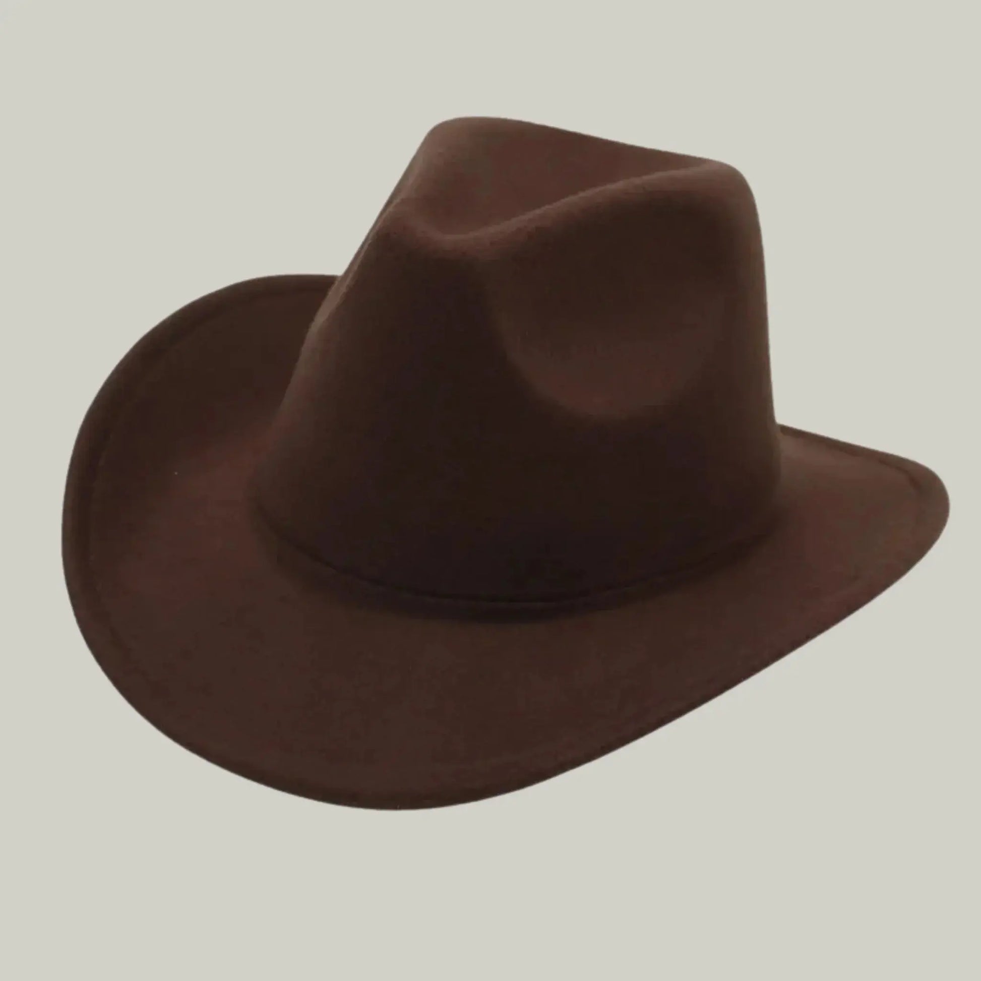 Chapeau Cowboy Marron Mixte Uni Feutre Maison Shelby