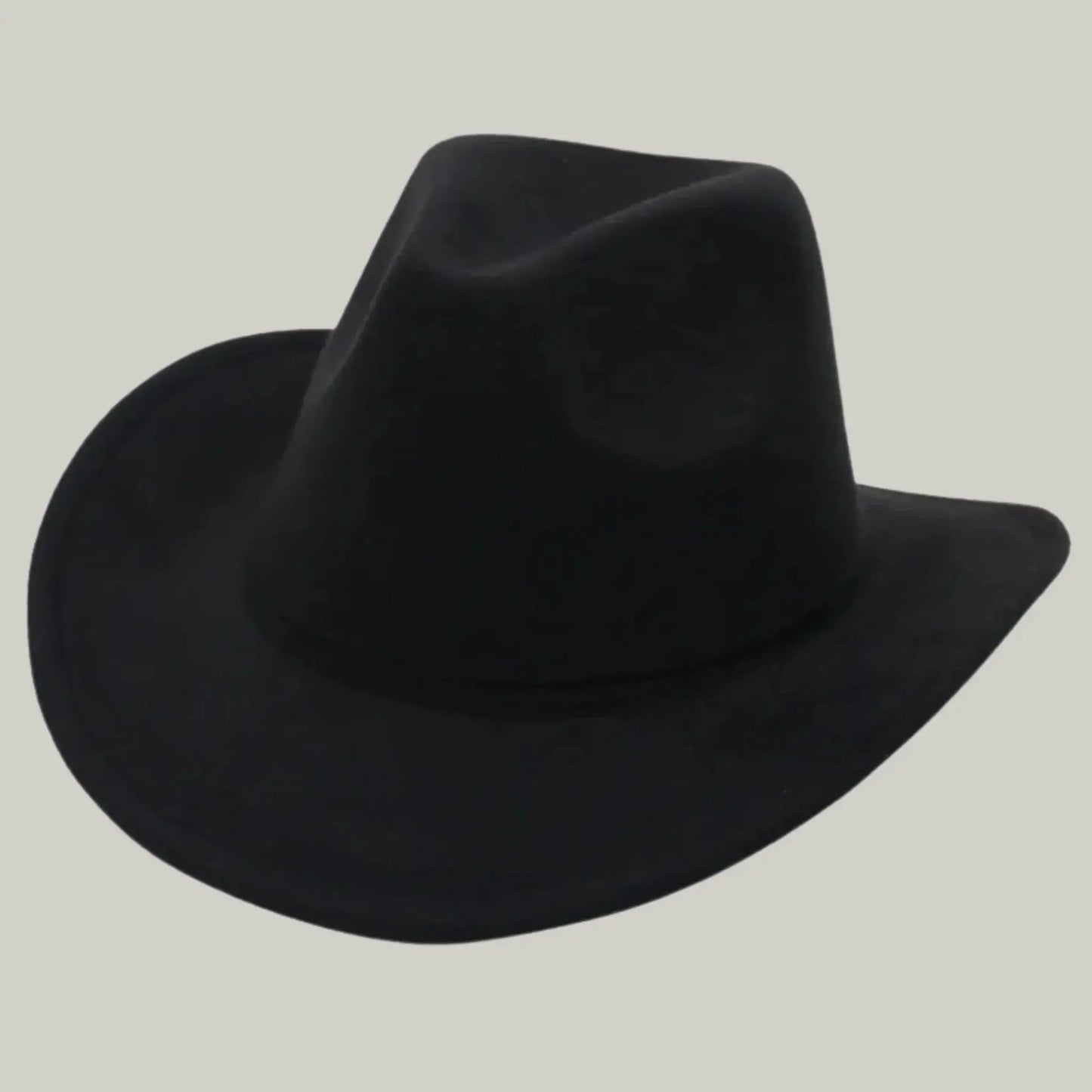 Chapeau Cowboy Noir Mixte Uni Feutre Maison Shelby