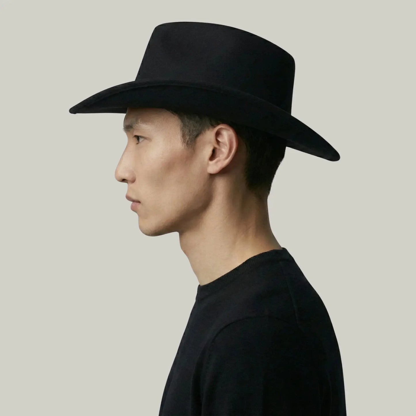 Chapeau Cowboy Noir Mixte Uni Feutre Maison Shelby