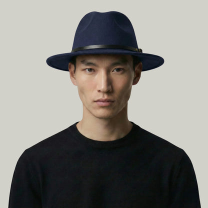 Chapeau Fedora Bleu Marine – Style Classique Homme & Femme