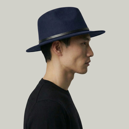 Chapeau Fedora Bleu Marine – Style Classique Homme & Femme