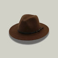 Chapeau Fedora Feutre Marron–Style Classique Homme & Femme
