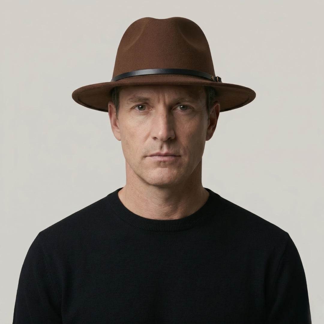 Chapeau Fedora Feutre Marron – Style Classique Homme & Femme