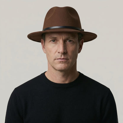 Chapeau Fedora Feutre Marron – Style Classique Homme & Femme
