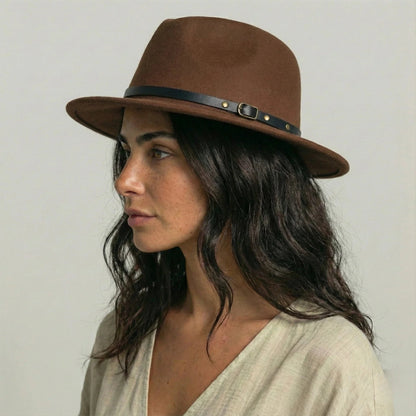 Chapeau Fedora Feutre Marron – Style Classique Homme & Femme