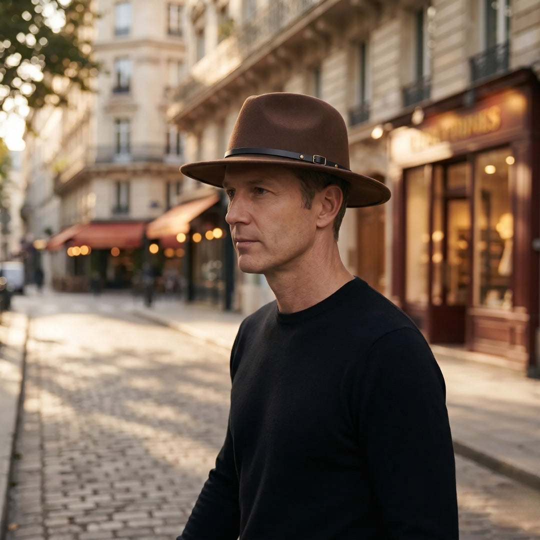 Chapeau Fedora Feutre Marron – Style Classique Homme & Femme