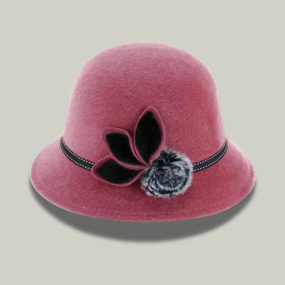Chapeau Melon Femme Rose – Ornement Fleur Élégant Maison Shelby
