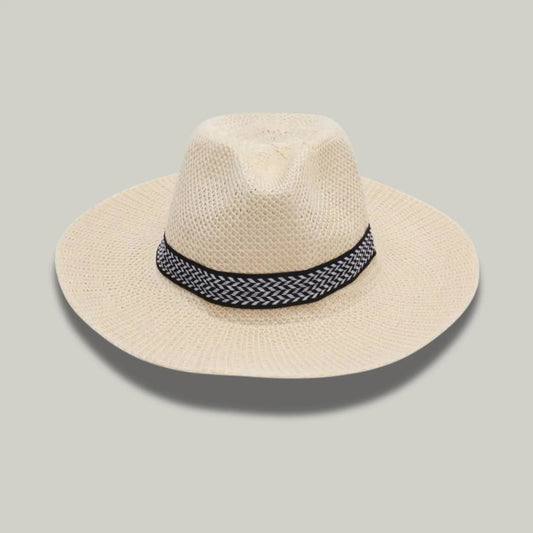 Chapeau Panama Paille Beige Bord Large – Style Estival Homme & Femme