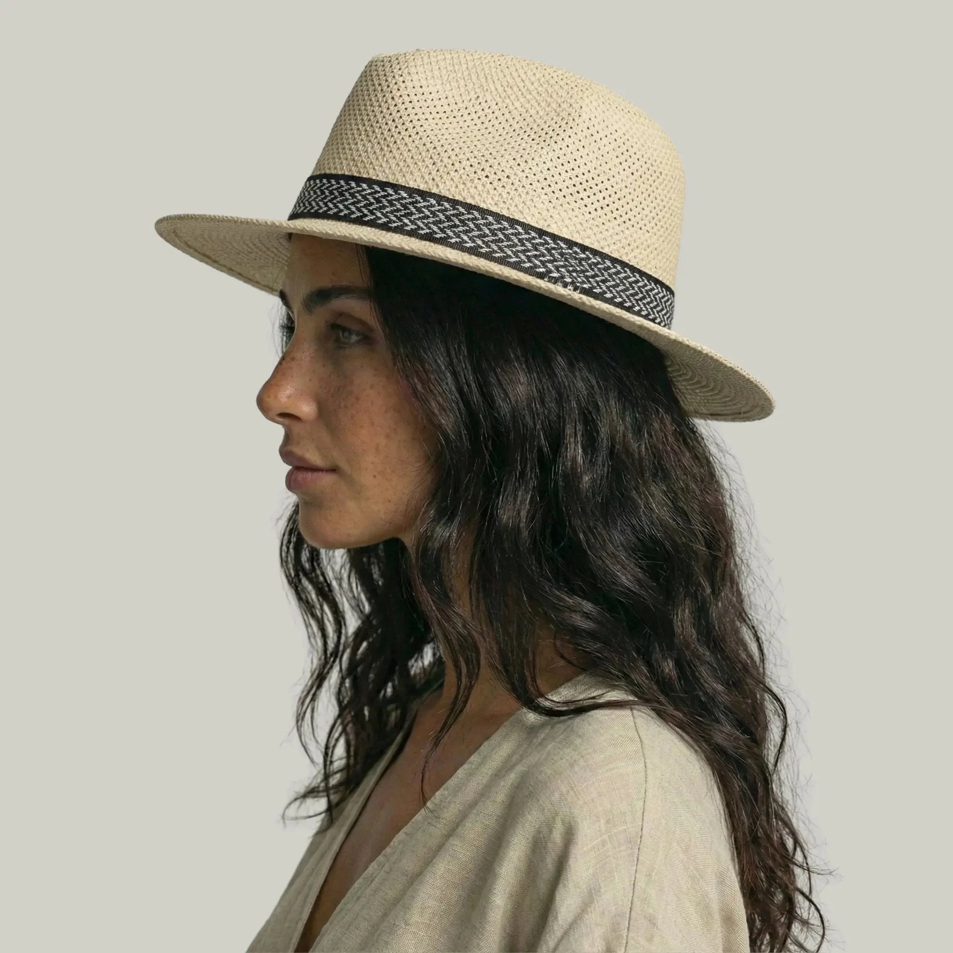 Chapeau Panama Paille Beige Bord Large – Style Estival Homme & Femme Maison Shelby
