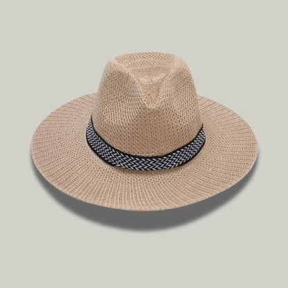Chapeau Panama Paille Beige – Style Élégant Homme & Femme Maison Shelby