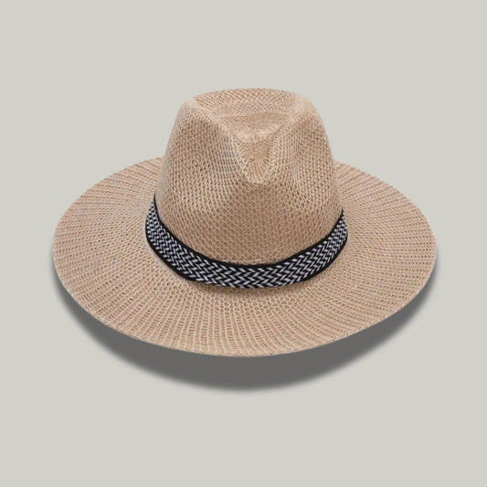Chapeau Panama Paille Beige – Style Élégant Homme & Femme