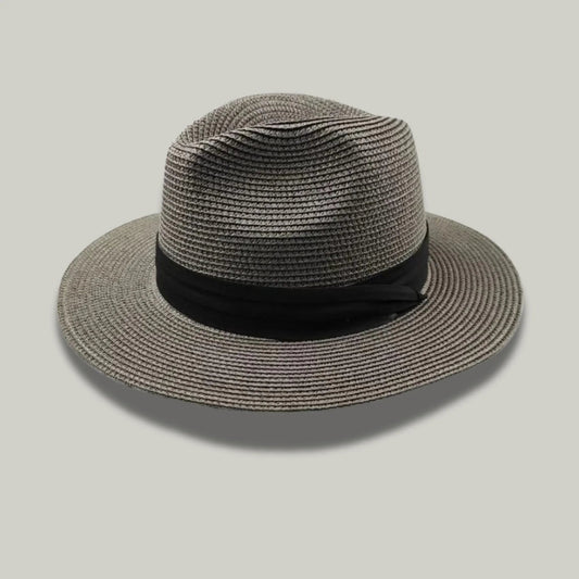 Chapeau Panama Paille Gris – Look Casual Chic Homme