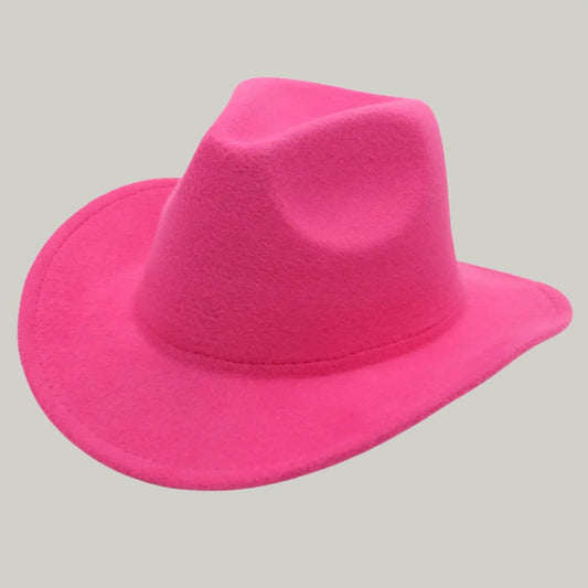 Chapeau de Cowboy Rose Fuchsia – Style Épuré Homme & Femme