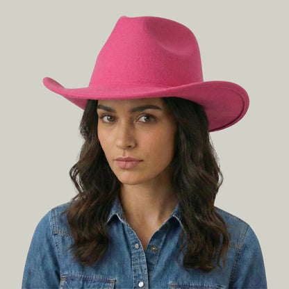 Chapeau de Cowboy Rose Fuchsia – Style Épuré Homme & Femme Maison Shelby