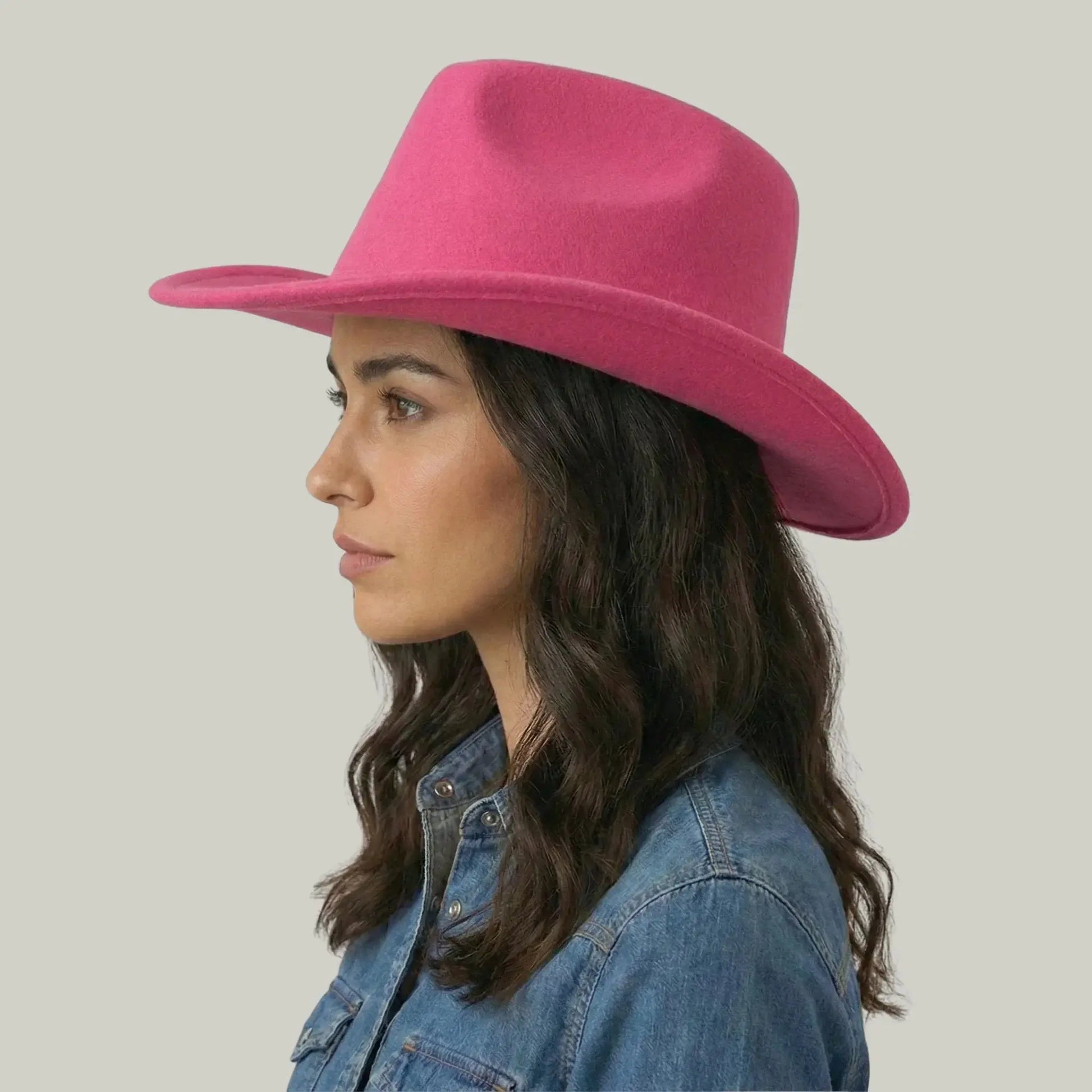 Chapeau de Cowboy Rose Fuchsia – Style Épuré Homme & Femme Maison Shelby