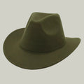 Chapeau Cowboy Vert Kaki–Style Épuré Homme & Femme