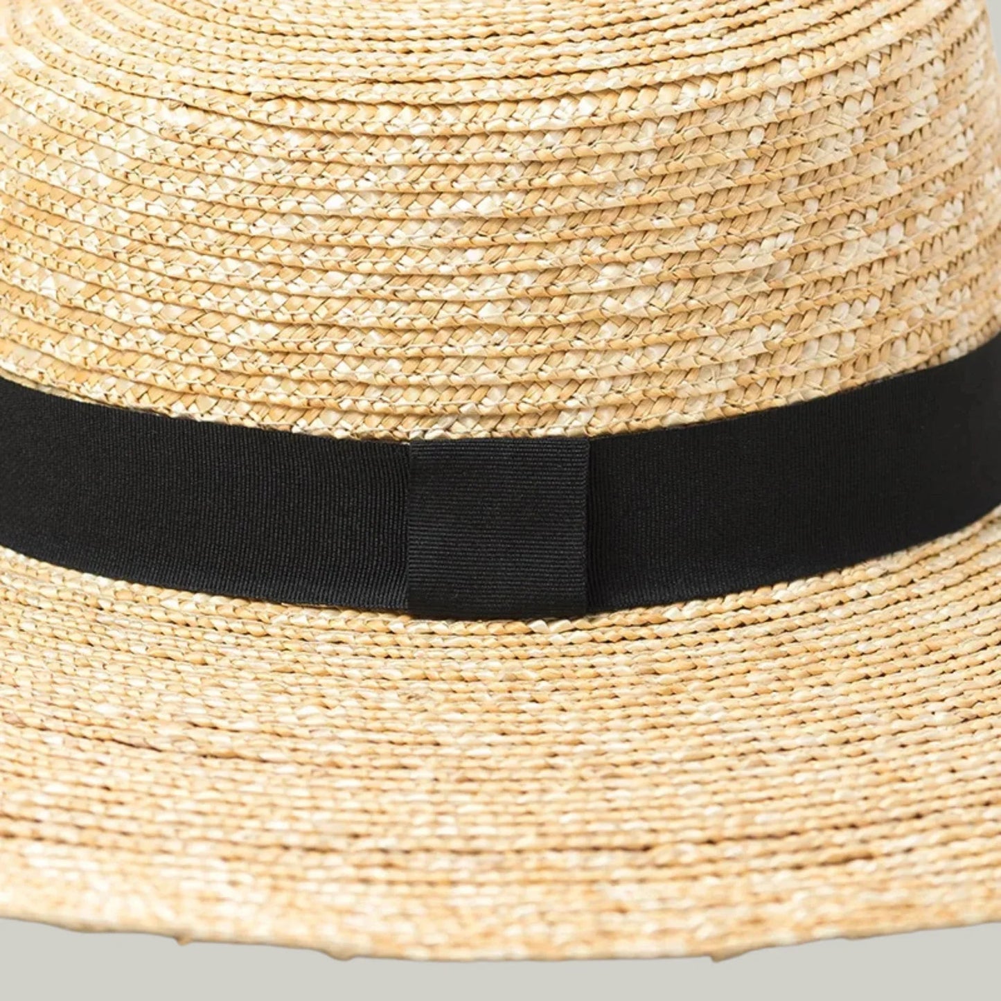 Chapeau de Paille Femme Beige – Grand Bord Ruban Noir
