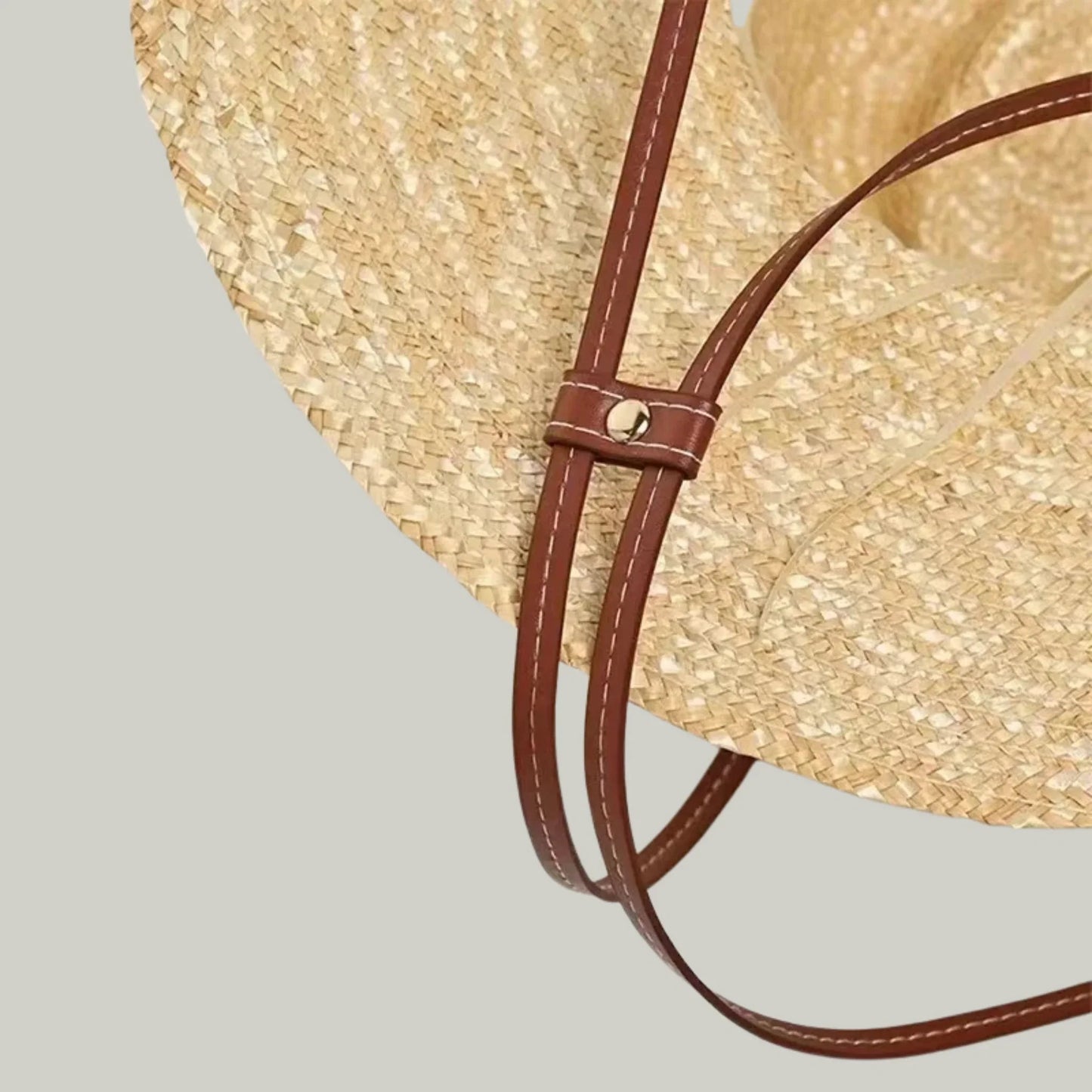 Chapeau de Paille Femme Beige – Style Provençal Grand Bord
