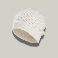 Bonnet Crochet Femme Blanc Cassé – Maille Ajourée Hiver